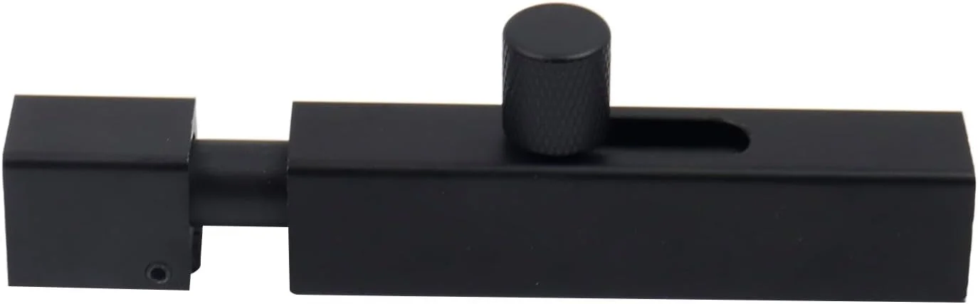 زبانه قفل درب امنیتی نایسریتی، 2 عددی، 90 میلی‌متری، قفل ایمنی درب مشکی برای داخل، قفل کشویی درب حمام