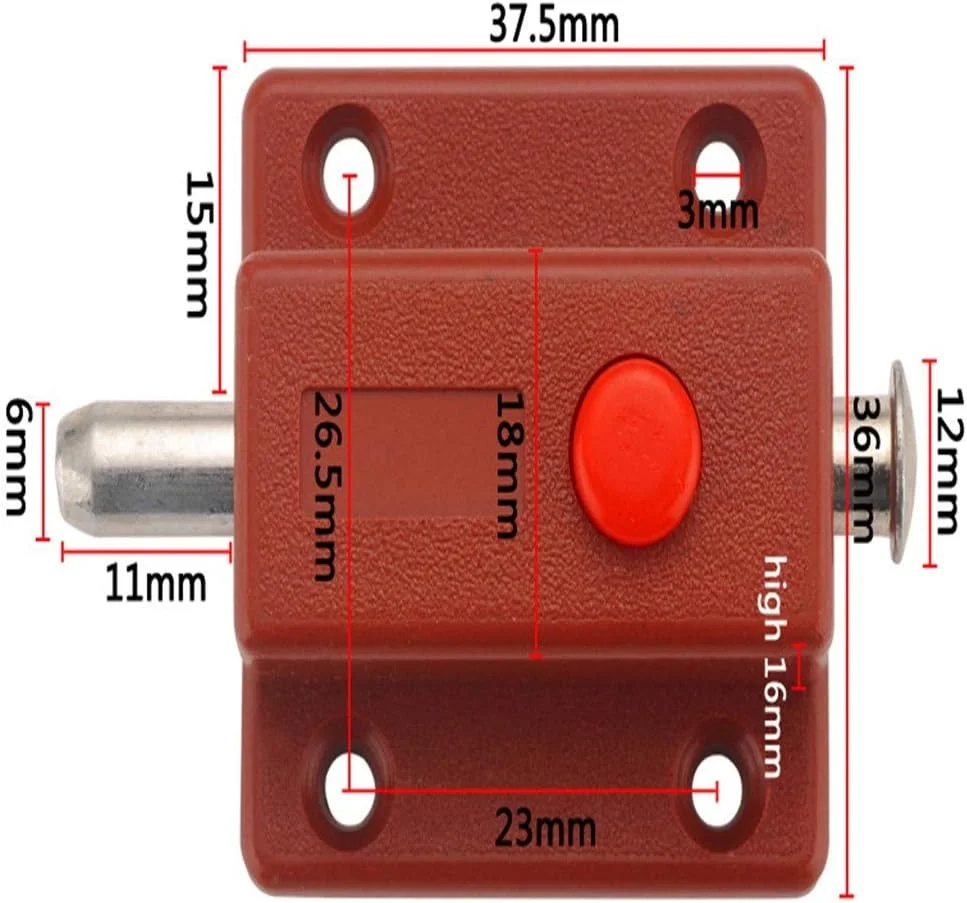 قفل زبانه ای MLDWME برای درب، پنجره، جعبه کابینت، کمد، قفل کشویی، پیچ ایمنی خانگی، سخت افزار مبلمان DIY (رنگ: A)