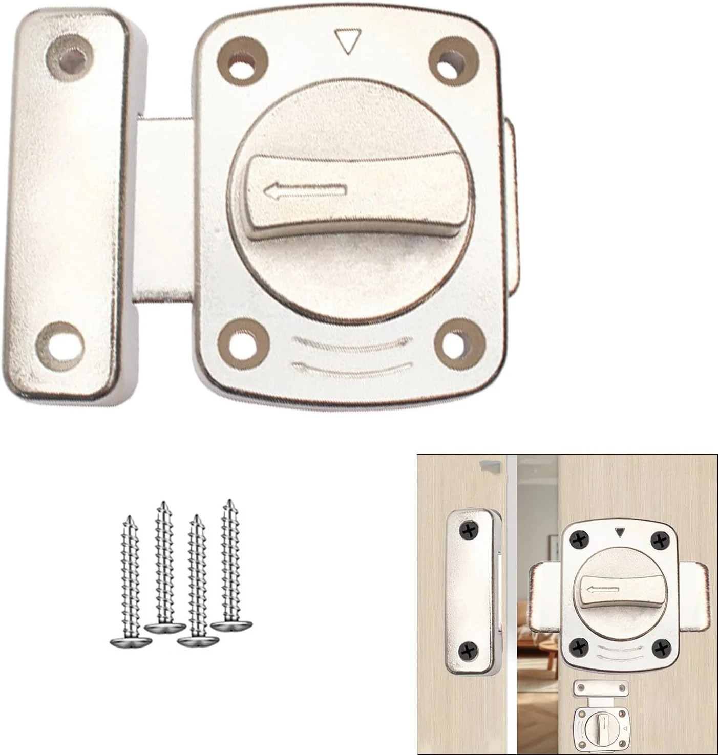 قفل زبانه درب کشویی چند منظوره برای امنیت لوازم منزل و محل کار، استفاده روزانه، آلیاژ زینک مستحکم