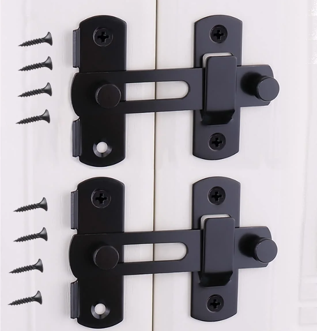 قفل درب کشویی انبار میکمیتو، قفل استیل ضد زنگ، قفل چرخشی درب ایمنی برای کابینت شراب، حمام، فضای باز، گاراژ، باغ، درب کمد (100 میلی متر) قفل درب کشویی انبار میکمیتو، قفل استیل ضد زنگ، قفل چرخشی درب ایمنی برای کابینت شراب، حمام، فضای باز، گاراژ، باغ، درب کمد (100 میلی متر)