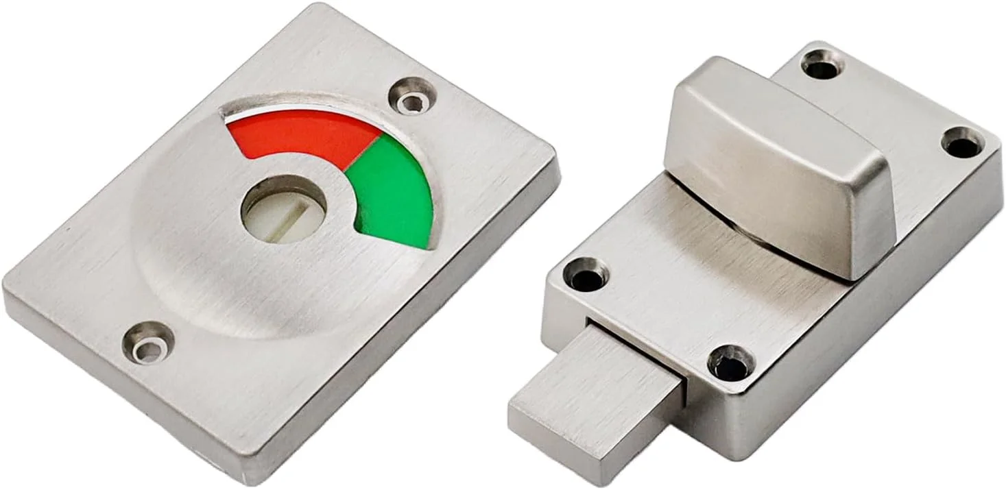 قفل نشانگر درب Mcredy، قفل زبانه ای برای سرویس بهداشتی، توالت عمومی، استیل ضد زنگ، نقره ای، 1 عدد قفل نشانگر درب Mcredy، قفل زبانه ای برای سرویس بهداشتی، توالت عمومی، استیل ضد زنگ، نقره ای، 1 عدد