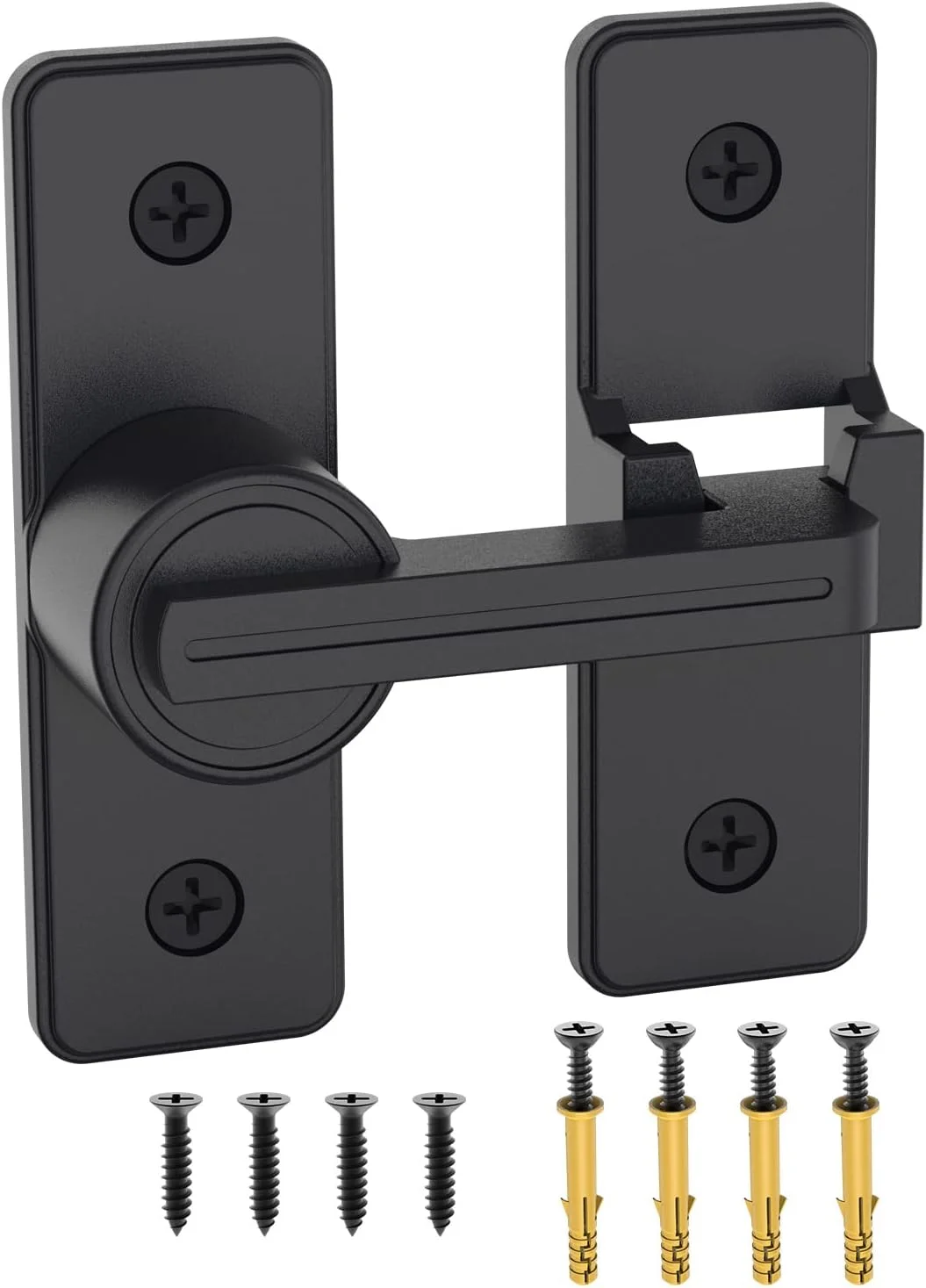 قفل درب انباری Mbotnee، قفل زبانه چرخشی، قفل ایمنی درب، زبانه درب قابل تنظیم آلیاژ روی 3.8 میلی متری سنگین برای قفل درب کشویی انباری، باغ، حمام، درب گاراژ (مشکی) قفل درب انباری Mbotnee، قفل زبانه چرخشی، قفل ایمنی درب، زبانه درب قابل تنظیم آلیاژ روی 3.8 میلی متری سنگین برای قفل درب کشویی انباری، باغ، حمام، درب گاراژ (مشکی)