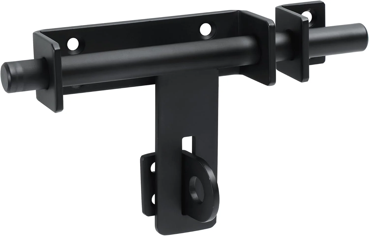 قفل زبانه کشویی دو طرفه سنگین MAKINGTEC - قفل بشکه ای ایمن برای دروازه ها و درها | فولاد ضد زنگ بادوام SUS304، روکش مشکی | ایده آل برای ایمنی و امنیت درب حصار قفل زبانه کشویی دو طرفه سنگین MAKINGTEC - قفل بشکه ای ایمن برای دروازه ها و درها | فولاد ضد زنگ بادوام SUS304، روکش مشکی | ایده آل برای ایمنی و امنیت درب حصار