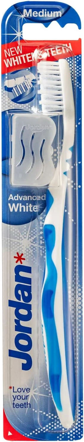 مسواک جردن Advanced White، متوسط - رنگ های متنوع (1 عدد)