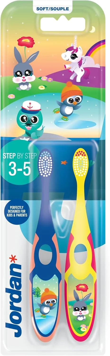 مسواک کودکانه جردن مرحله 2 (3-5 سال) بسته 2 عددی