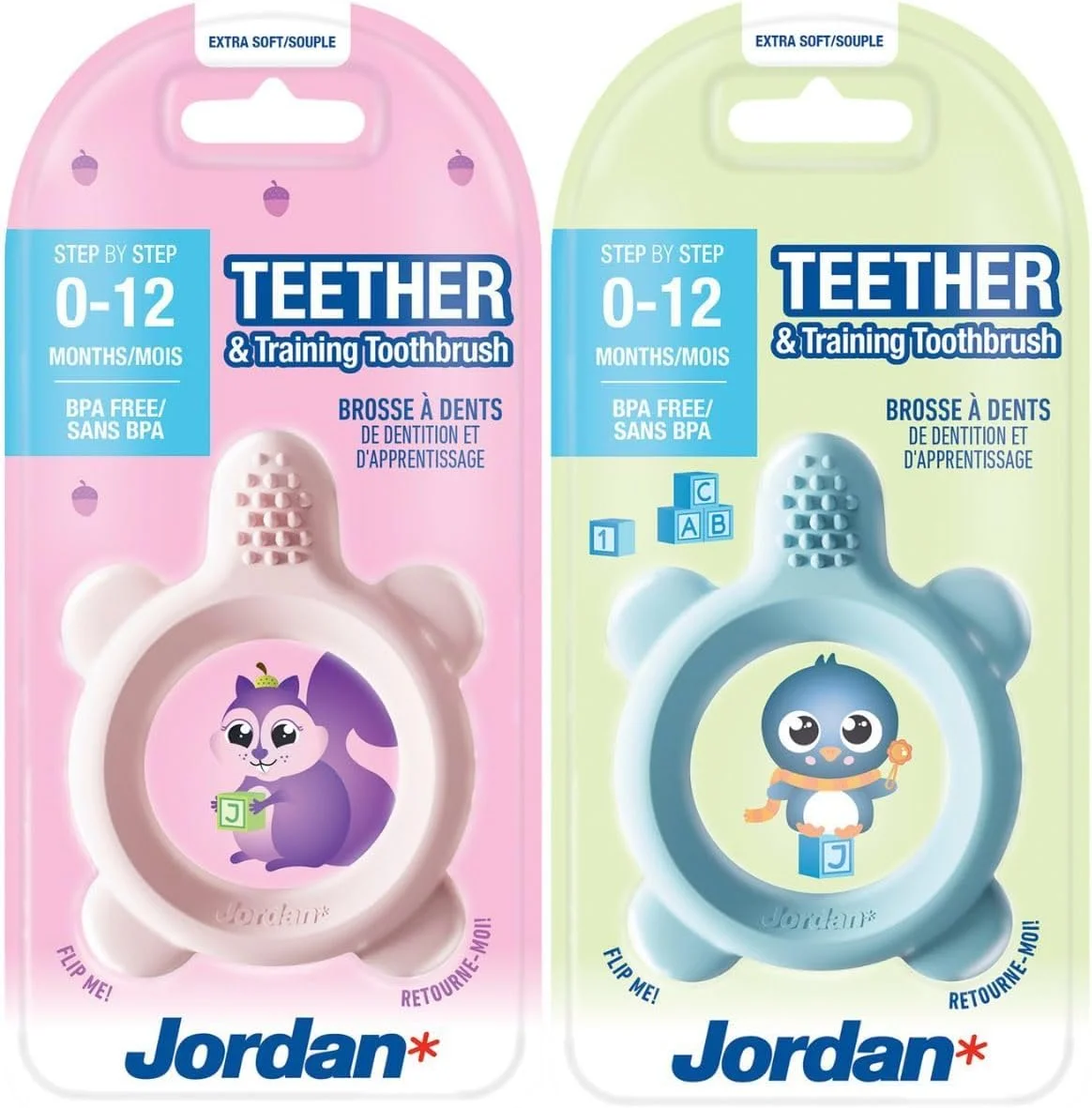 دندان گیر و مسواک آموزشی جردن Step By Step مناسب 0 تا 12 ماه