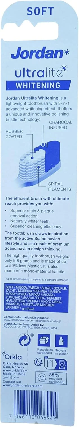 مسواک جردن اولترالایت سفید کننده با برس نرم
