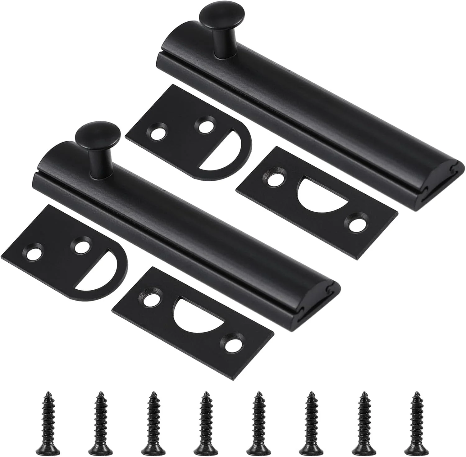 لاته 2 عددی قفل زبانه ای روکار برنجی جامد، قفل سخت افزاری درب، قفل کشویی درب، قفل زبانه ای درب برای بالای درب، قفل زبانه ای کشویی (مشکی، 3 اینچ) لاته 2 عددی قفل زبانه ای روکار برنجی جامد، قفل سخت افزاری درب، قفل کشویی درب، قفل زبانه ای درب برای بالای درب، قفل زبانه ای کشویی (مشکی، 3 اینچ)