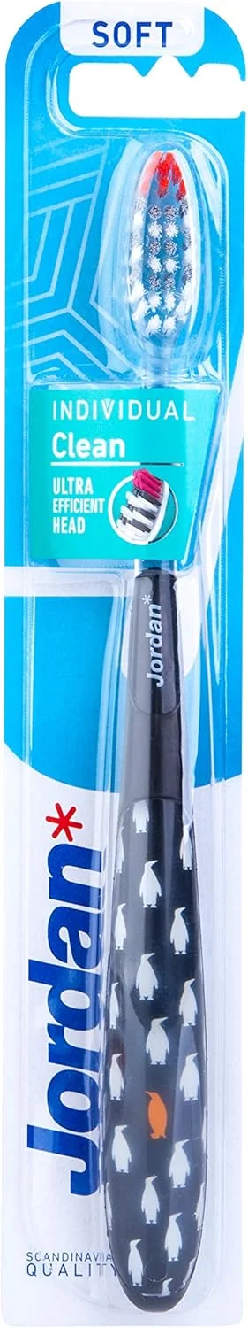 مسواک جردن مدل Individual Clean با برس نرم، رنگ متنوع