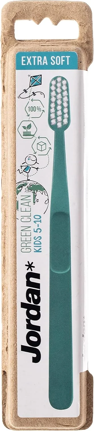 مسواک کودکانه جردن گرین کلین، 5-10 سال، 1 عدد - رنگ های متنوع