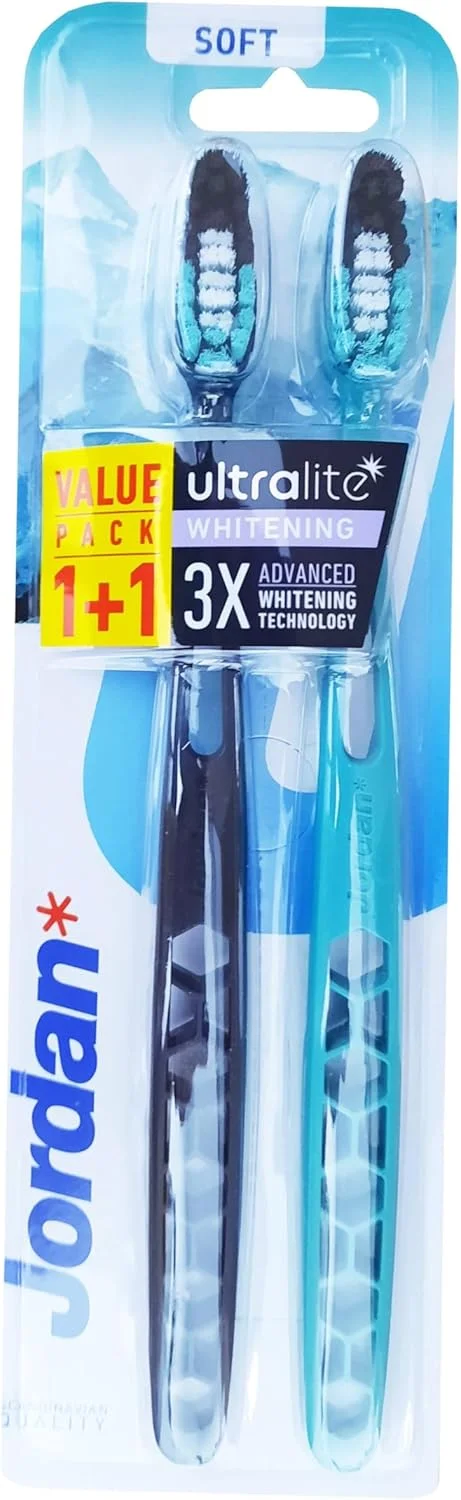 مسواک جردن اولترالایت سفید کننده نرم 2 عددی