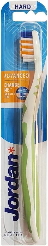 مسواک سخت جردن Advanced Cleaning با درپوش بهداشتی، رنگ های متنوع