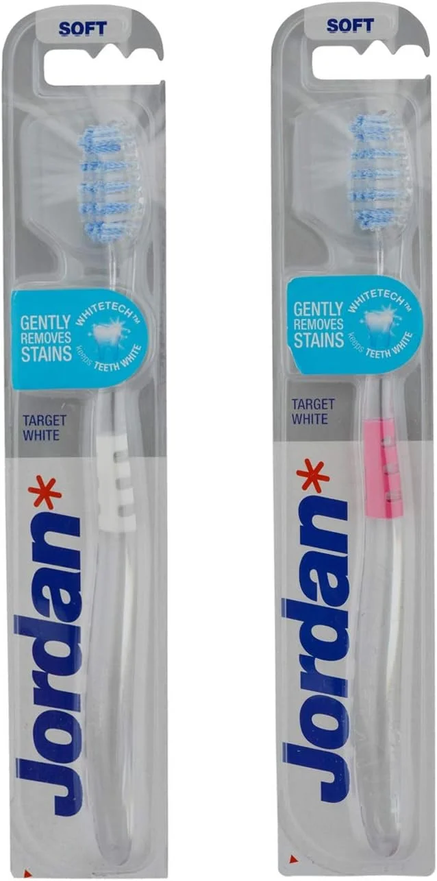 مسواک جردن Target White، نرم، رنگ های متنوع
