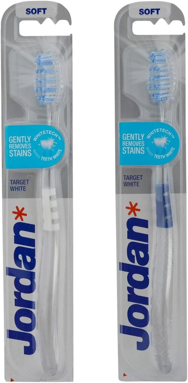 مسواک جردن Target White، نرم، رنگ های متنوع