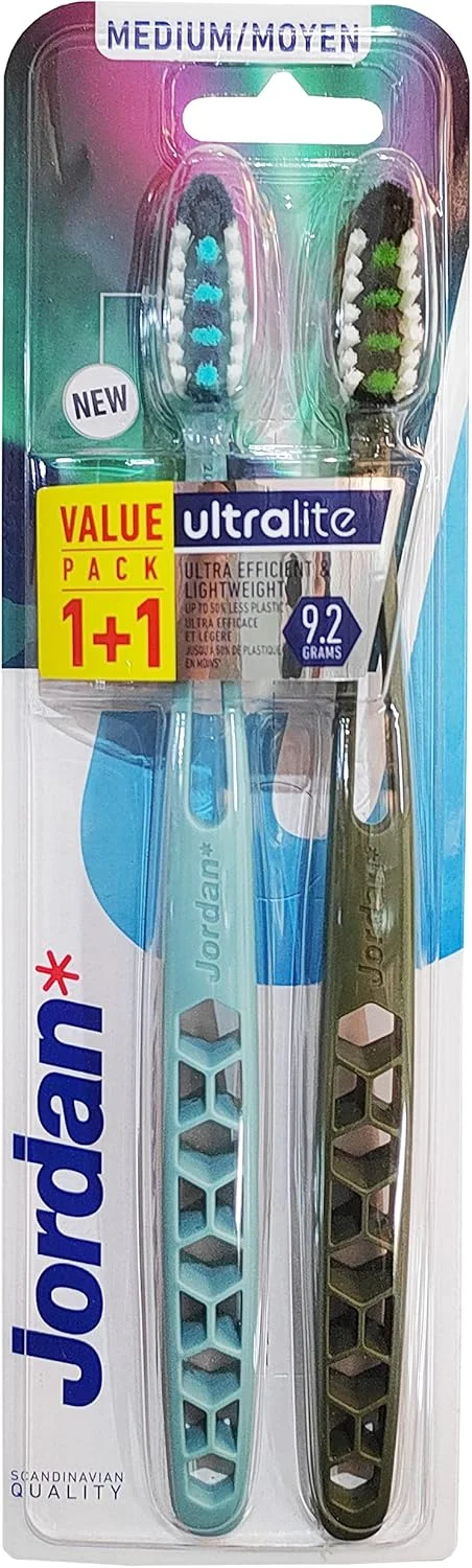 مسواک جردن Ultralite مدیوم 1+1 رایگان مسواک جردن Ultralite مدیوم 1+1 رایگان