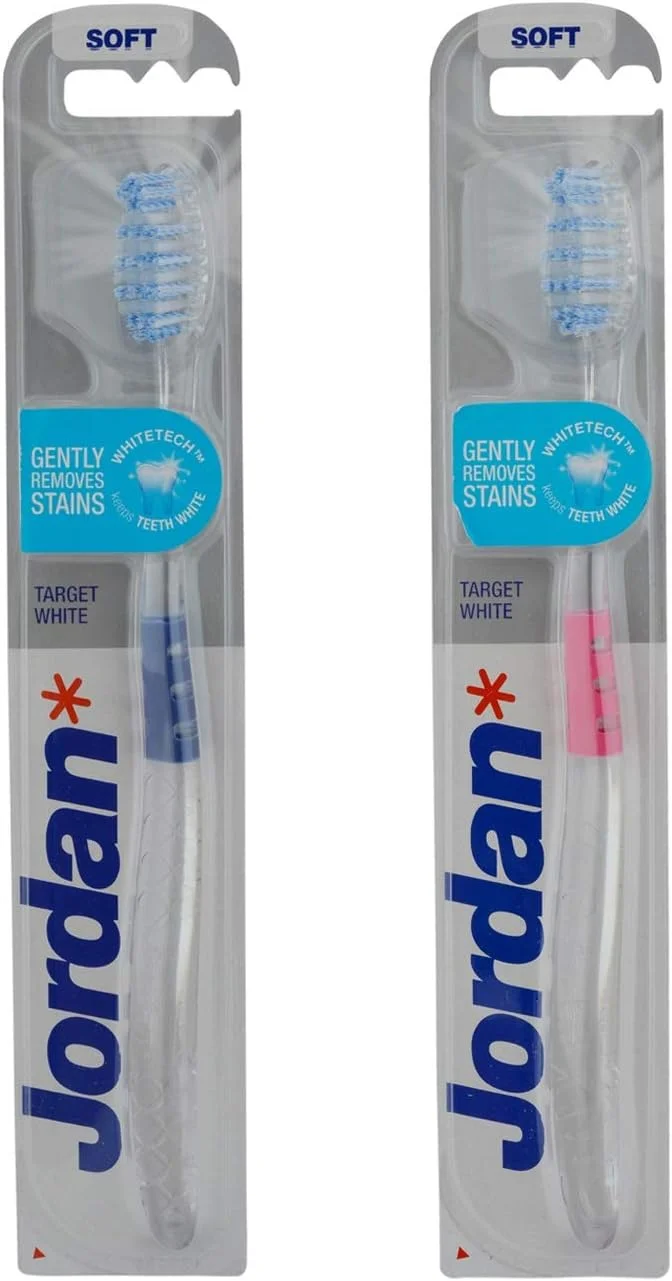 مسواک جردن Target White، نرم، رنگ های متنوع