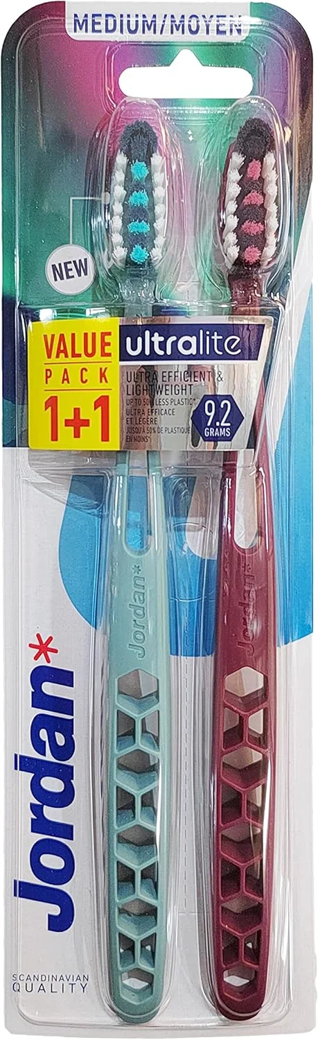 مسواک جردن Ultralite مدیوم 1+1 رایگان مسواک جردن Ultralite مدیوم 1+1 رایگان