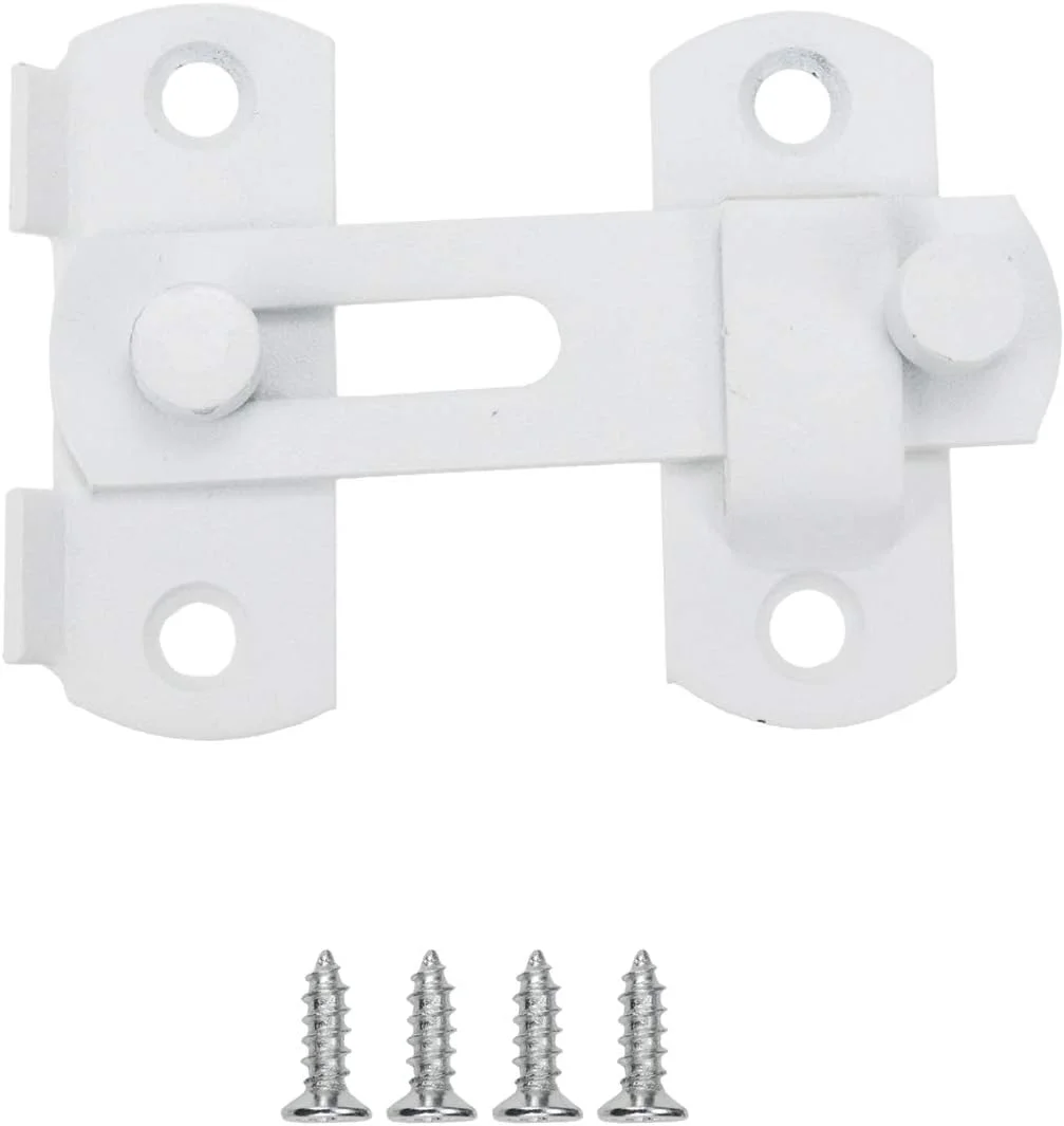 قفل زبانه استیل ضد زنگ LC LICTOP، قفل درب کوچک، قفل سفید رنگ، 2 عدد