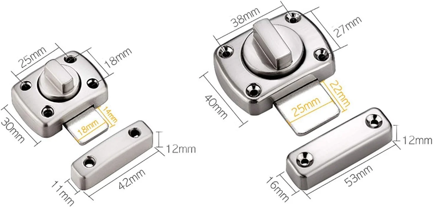 قفل درب، قفل کوچک، قفل درب، بست درب، قفل درب، بست ضخیم ضد سرقت (رنگ: مشکی، سایز: L)