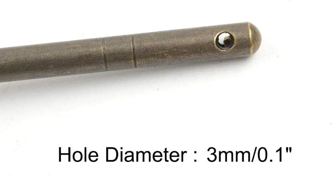 پین قفل ضامن دار فلزی با رنگ برنزی و طرح برگ برای درب کابینت و کمد