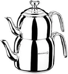 ست کتری و قوری کرکماز مدل Droppa Maxi، نقره ای، A057 ست کتری و قوری کرکماز مدل Droppa Maxi، نقره ای، A057