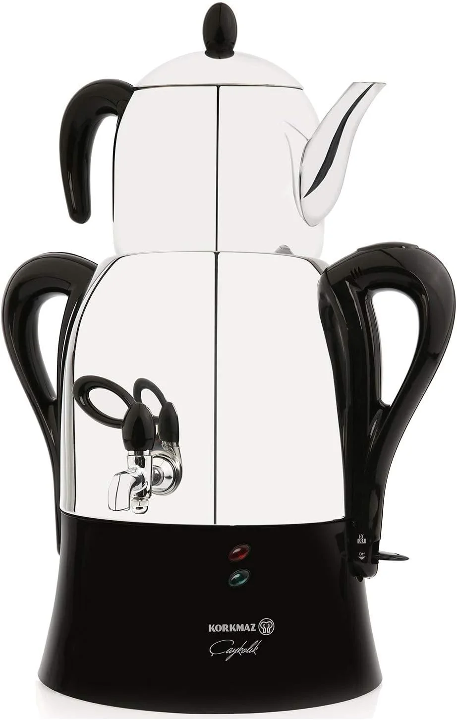 چای ساز کرکماز Caykolik A341 سماور استیل ضد زنگ برقی ترک، دستگاه چای، دوشاخه EU ولتاژ 220 (3 لیتر + 0.9 لیتر) چای ساز کرکماز Caykolik A341 سماور استیل ضد زنگ برقی ترک، دستگاه چای، دوشاخه EU ولتاژ 220 (3 لیتر + 0.9 لیتر)
