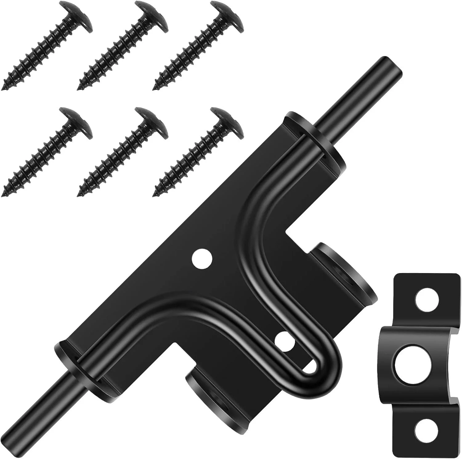 قفل زبانه درب 4 عددی، قفل کشویی زبانه ای آهنی با پیچ برای درهای فرورفته و دروازه های همسطح
