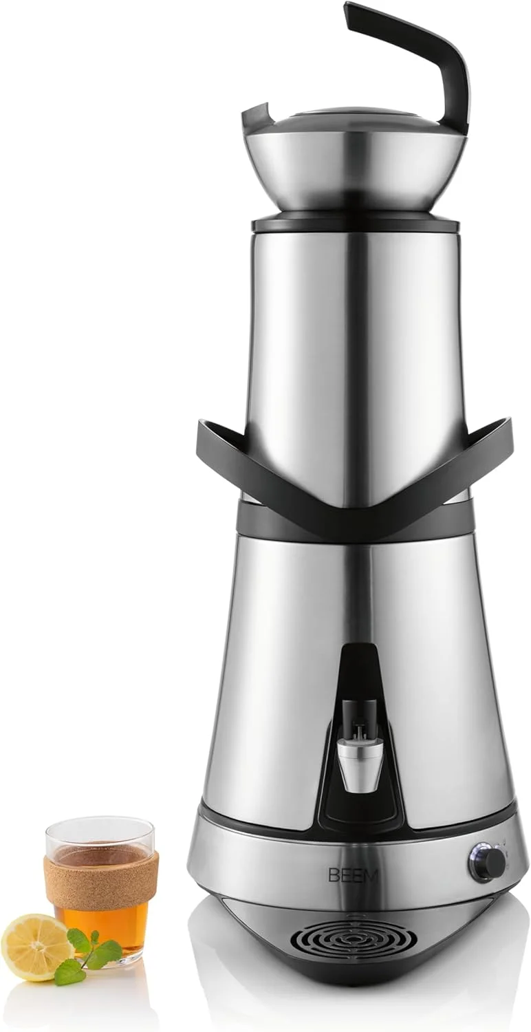 سماور بییم مدل Amira، ظرفیت آب 10 لیتر، فناوری القایی، محافظت خودکار در حالت بیکار و طراحی شیک با شیر استیل، ایده آل برای هتل و پذیرایی