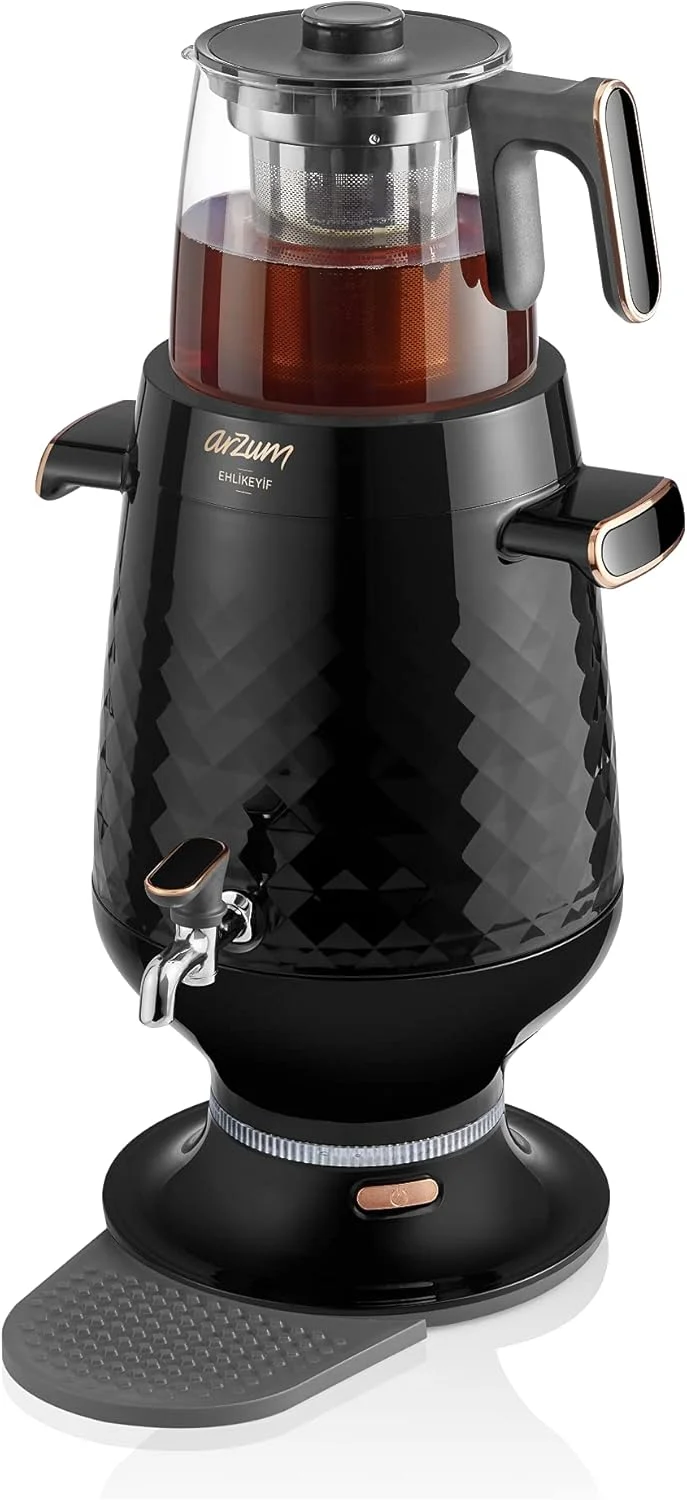 چای ساز سماوری برقی آرزوم مدل AR3083B، 2200 وات، مشکی