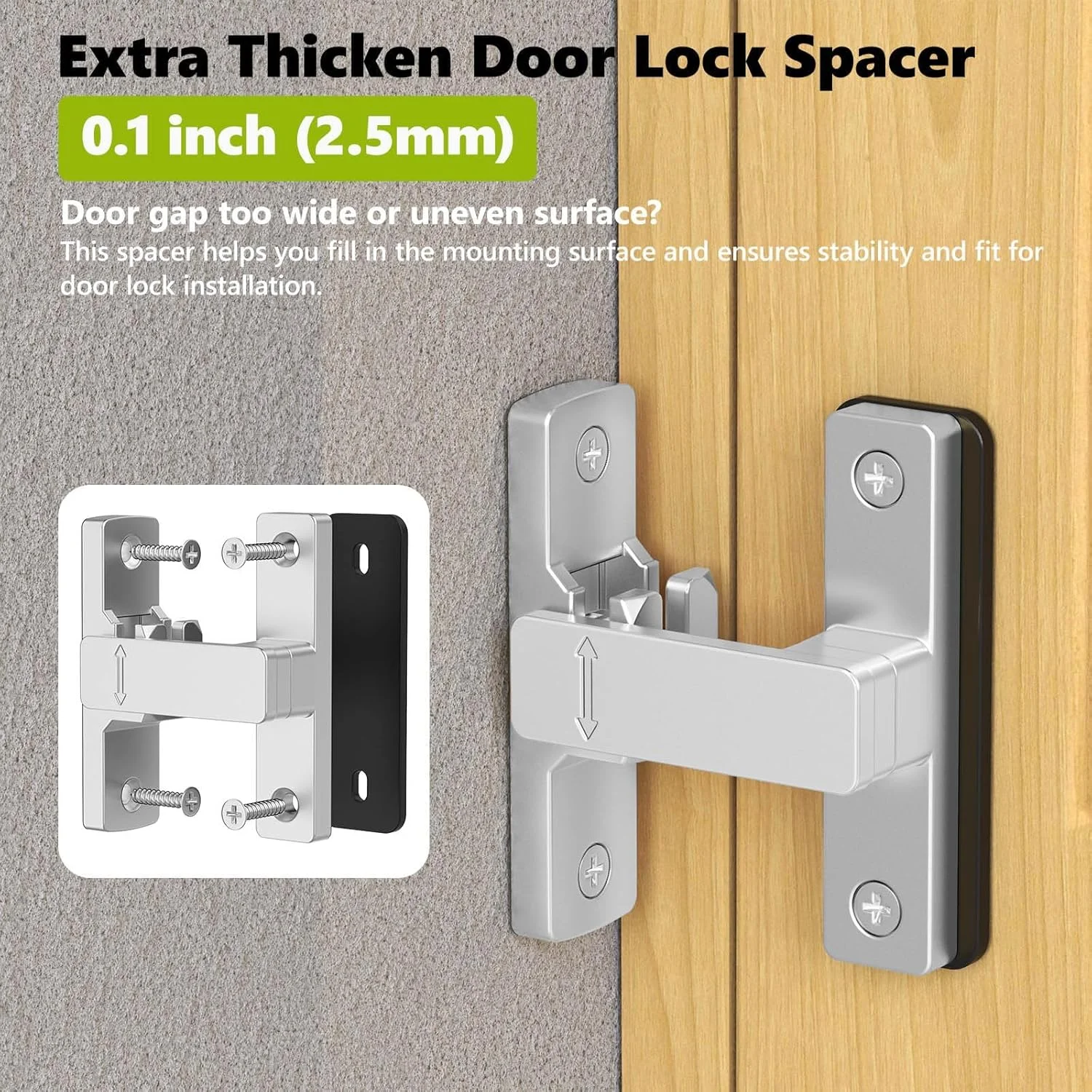 قفل درب انبار KASTWAVE، قفل درب کشویی سخت افزاری 90/180 درجه ای از جنس روی، قفل ایمنی درب سنگین برای صفحه نمایش، کابینت ها، حمام ها، باغ ها، انبارها، درب حیوانات خانگی، کابینت های پنجره