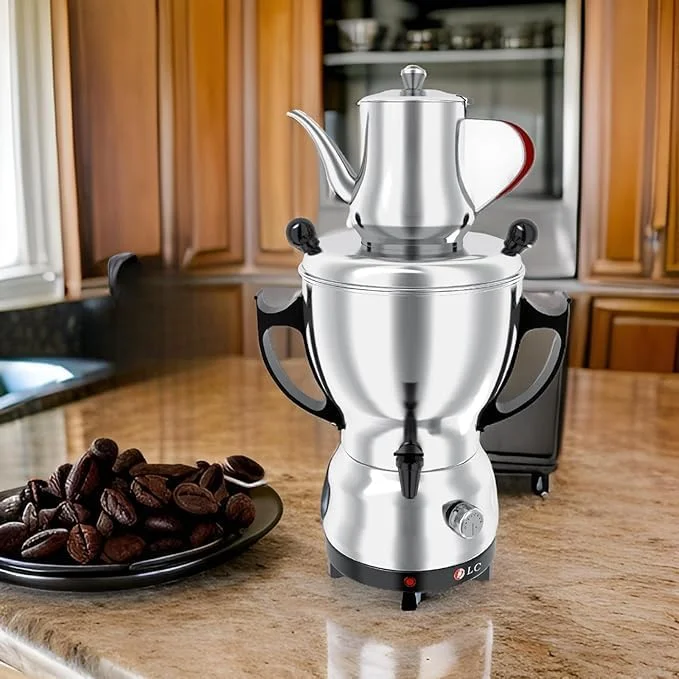 سماور برقی استیل 1800 وات | ظرفیت کتری 0.8 لیتر + 3.5 لیتر سماور برقی استیل 1800 وات | ظرفیت کتری 0.8 لیتر + 3.5 لیتر