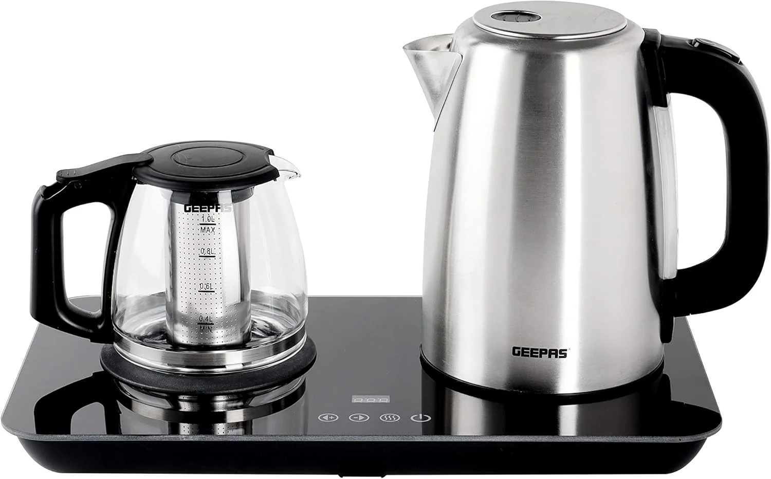 چای ساز دیجیتال 2 در 1 Geepas - فیلتر استیل ضد زنگ | تنظیم دما، محافظت در برابر خشک شدن | 400 وات و 1800 وات چای ساز دیجیتال 2 در 1 Geepas - فیلتر استیل ضد زنگ | تنظیم دما، محافظت در برابر خشک شدن | 400 وات و 1800 وات