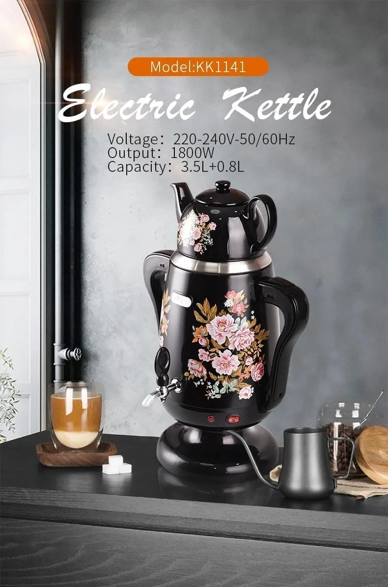 کتری سماوری برقی DSP مدل KK1141 با توان 1800 وات کتری سماوری برقی DSP مدل KK1141 با توان 1800 وات