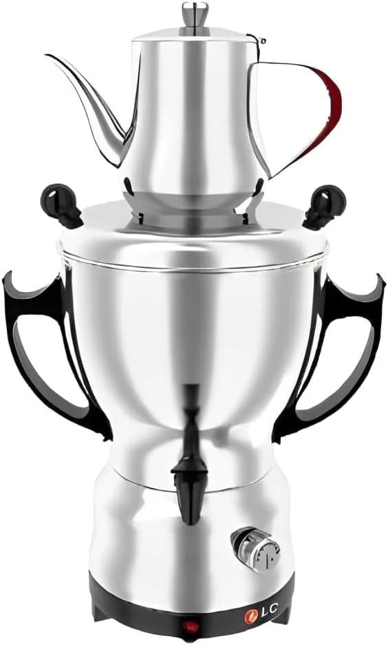 سماور برقی - ست قهوه ساز عربی، ظرفیت 3.5 لیتر، 1800 وات، دم کردن سریع، طراحی سنتی سماور برقی - ست قهوه ساز عربی، ظرفیت 3.5 لیتر، 1800 وات، دم کردن سریع، طراحی سنتی