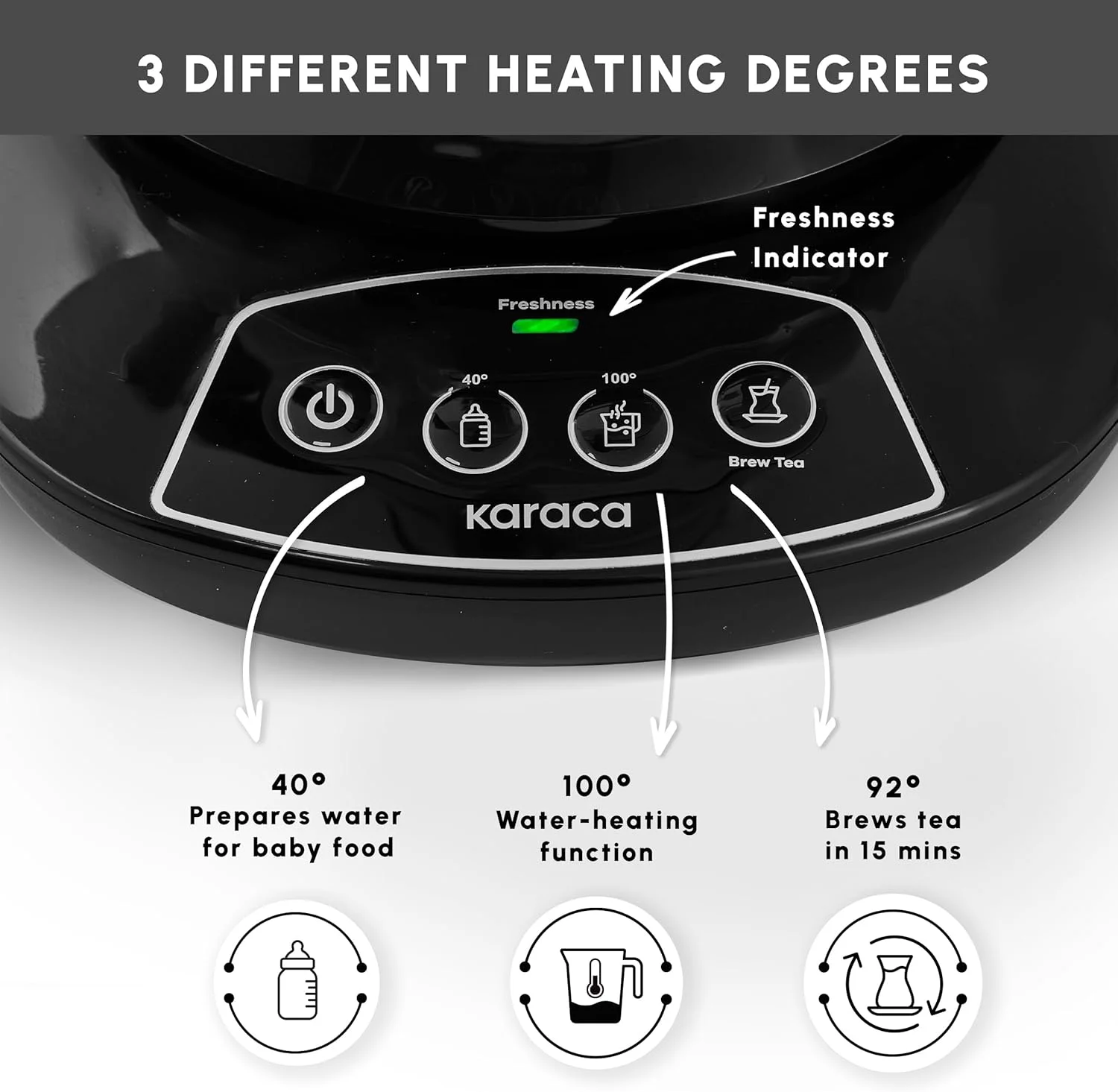 دستگاه چای ساز ترکی کاراجا Caysever - کتری هوشمند کنترل دما 1.5 لیتری و قوری شیشه ای 0.8 لیتری با دم کننده - هشدار توقف هوشمند و اعلان صوتی - دستگاه چای ساز چند منظوره 1700 وات دستگاه چای ساز ترکی کاراجا Caysever - کتری هوشمند کنترل دما 1.5 لیتری و قوری شیشه ای 0.8 لیتری با دم کننده - هشدار توقف هوشمند و اعلان صوتی - دستگاه چای ساز چند منظوره 1700 وات
