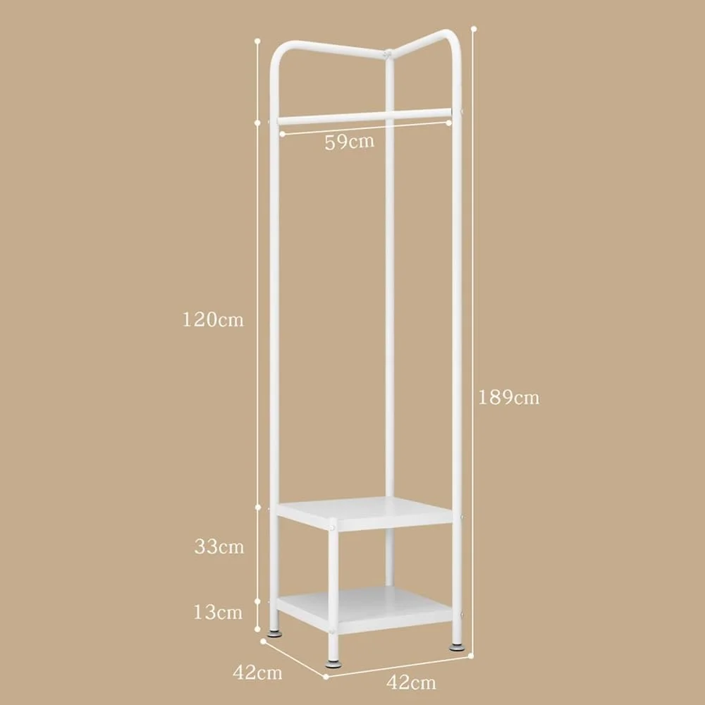 رخت آویز فلزی، قفسه کت، گوشه اتاق خواب، قفسه لباس ایستاده چند منظوره، رخت آویز لباس خانگی داخلی Taiyuan (طلایی)