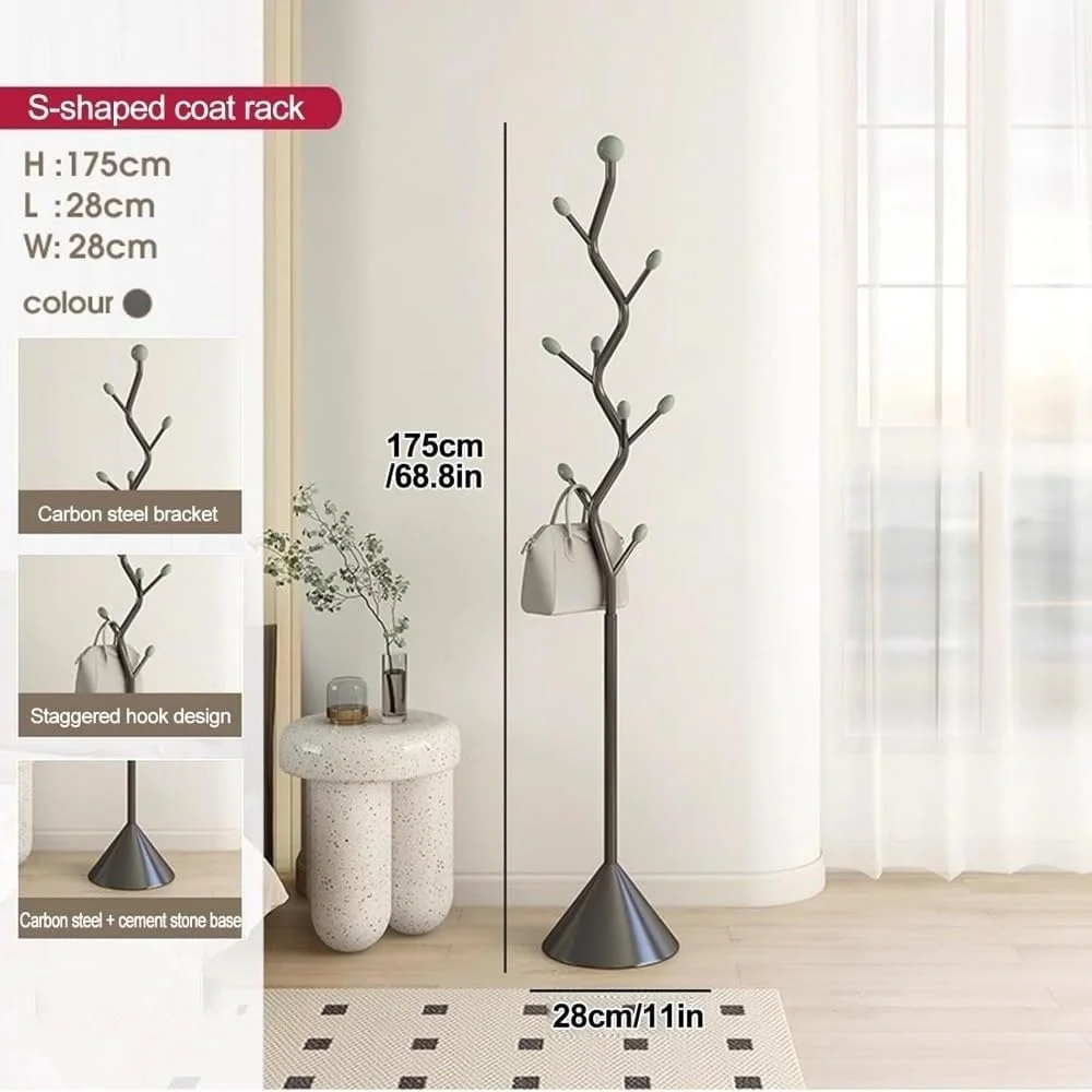 رخت آویز ایستاده فلزی مدرن با 9 چنگک، جالباسی ورودی صرفه جویی در فضا، رخت آویز لباس ایستاده (سفید) رخت آویز ایستاده فلزی مدرن با 9 چنگک، جالباسی ورودی صرفه جویی در فضا، رخت آویز لباس ایستاده (سفید)