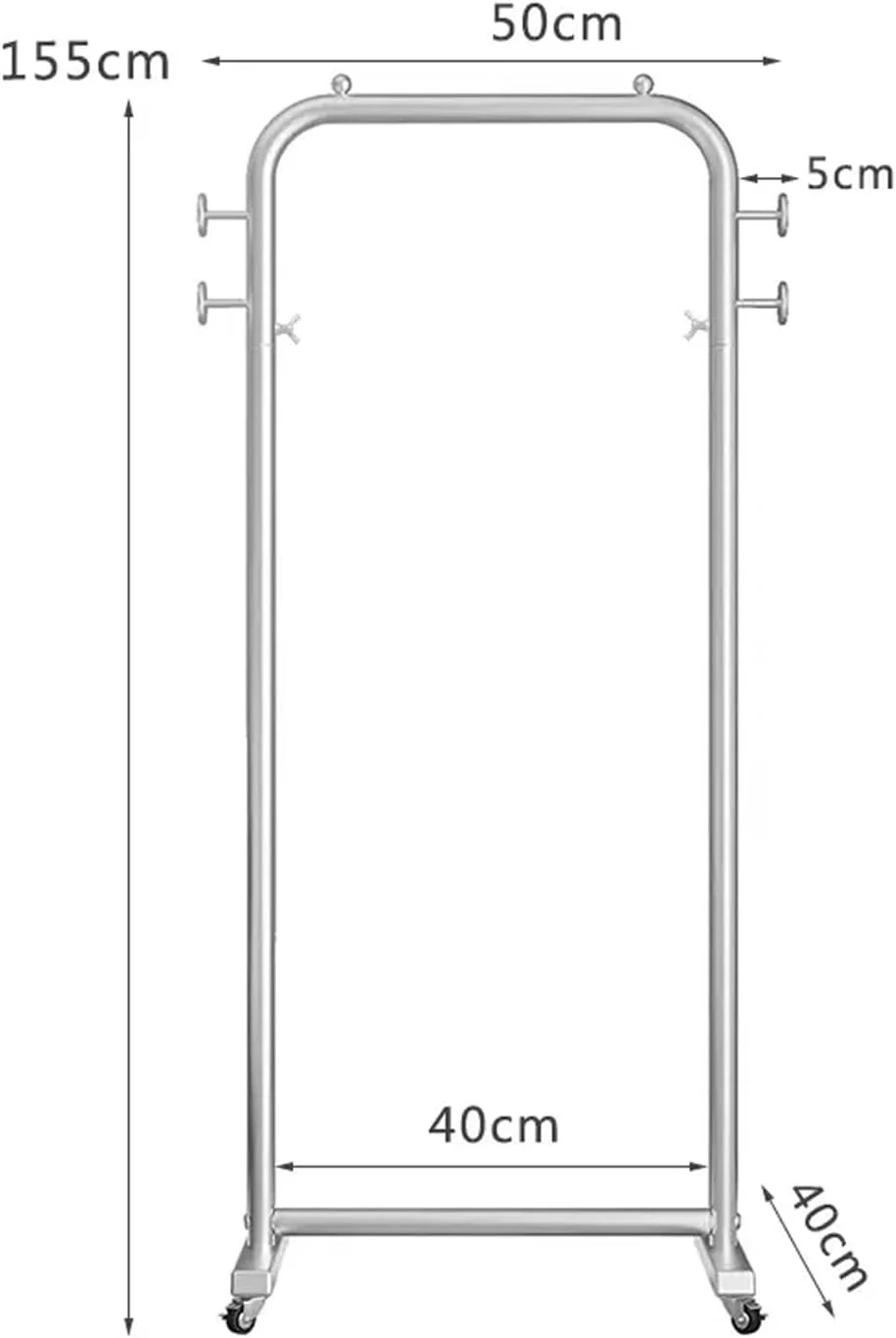 رخت آویز ایستاده، جالباسی شیک و سبک برای منزل، رخت آویز ساده مناسب اتاق خواب دانشجویی، آویز لباس چند منظوره چرخ دار (نقره ای، 40 سانتی متر) رخت آویز ایستاده، جالباسی شیک و سبک برای منزل، رخت آویز ساده مناسب اتاق خواب دانشجویی، آویز لباس چند منظوره چرخ دار (نقره ای، 40 سانتی متر)