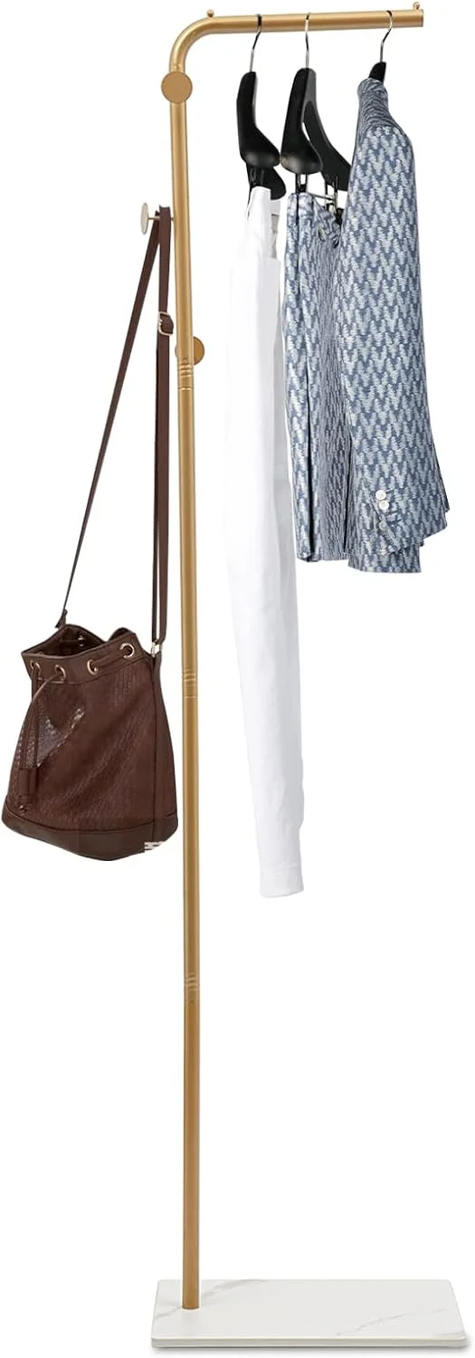 رخت آویز ایستاده مدل L شکل، با ظرفیت بالا، به همراه پایه برای راهرو/اتاق نشیمن رخت آویز ایستاده مدل L شکل، با ظرفیت بالا، به همراه پایه برای راهرو/اتاق نشیمن