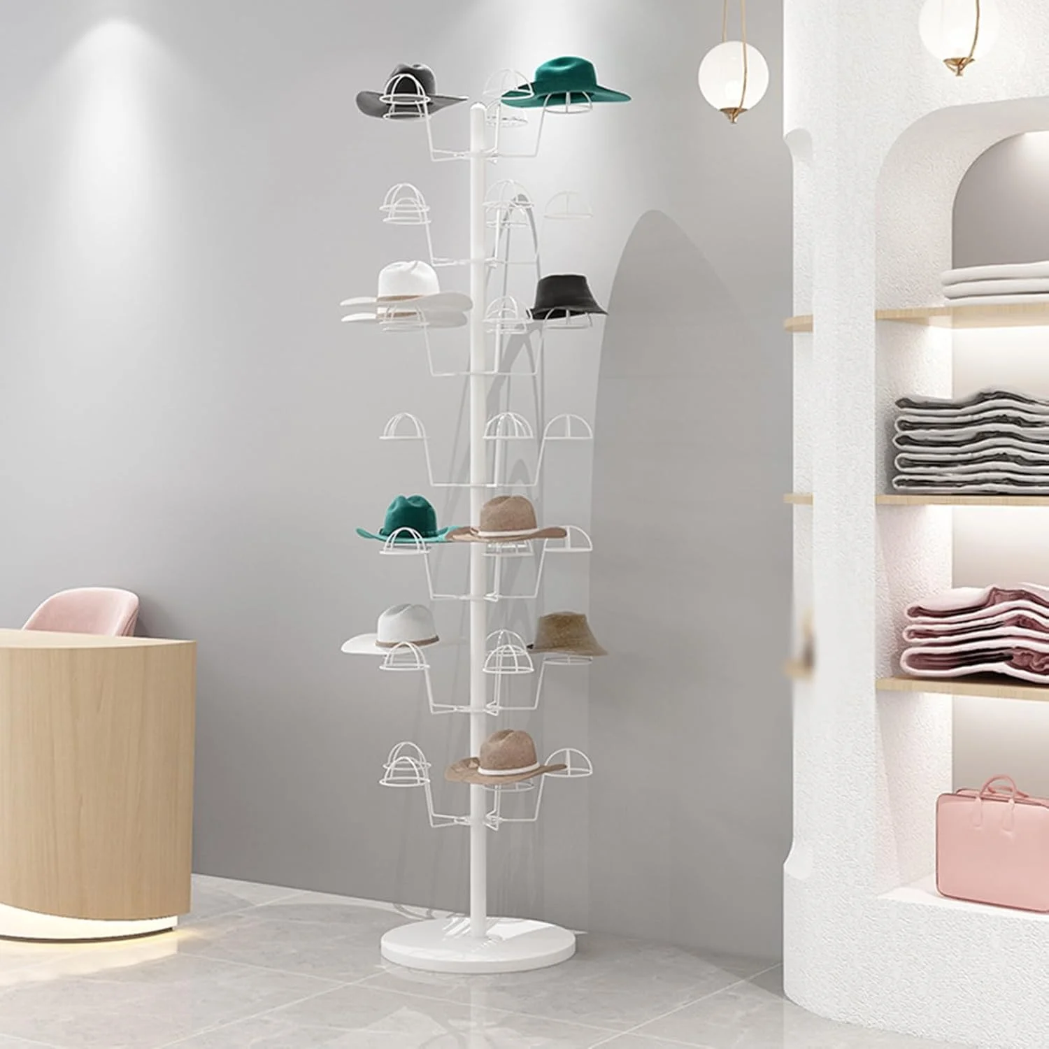 استند فلزی کلاه برای کلاههای بیسبال، سازماندهنده و نمایشگر کلاه برای مراکز خرید/فروشگاههای پوشاک/غرفهها/فروشگاههای خردهفروشی، استند نمایش کلاه برای کودکان و بزرگسالان استند فلزی کلاه برای کلاههای بیسبال، سازماندهنده و نمایشگر کلاه برای مراکز خرید/فروشگاههای پوشاک/غرفهها/فروشگاههای خردهفروشی، استند نمایش کلاه برای کودکان و بزرگسالان