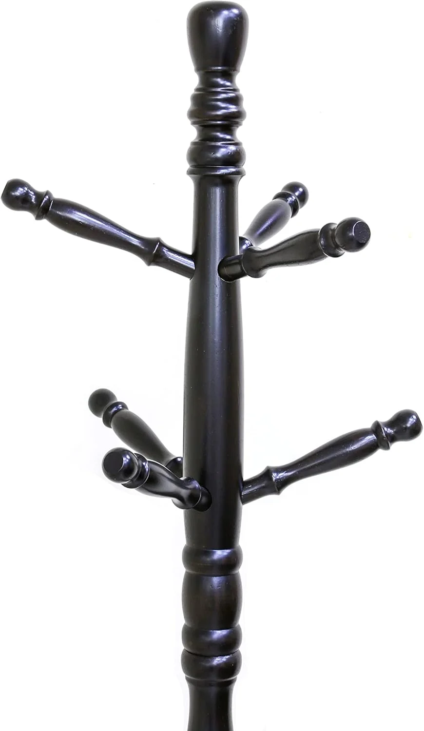 چوب لباسی ایستاده آسان آرفان سری 1786: جالباسی ورودی، جالباسی چوبی، آویز درختی برای کت، کیف پول، شال، چتر و لباس بلند (کاپوچینو)