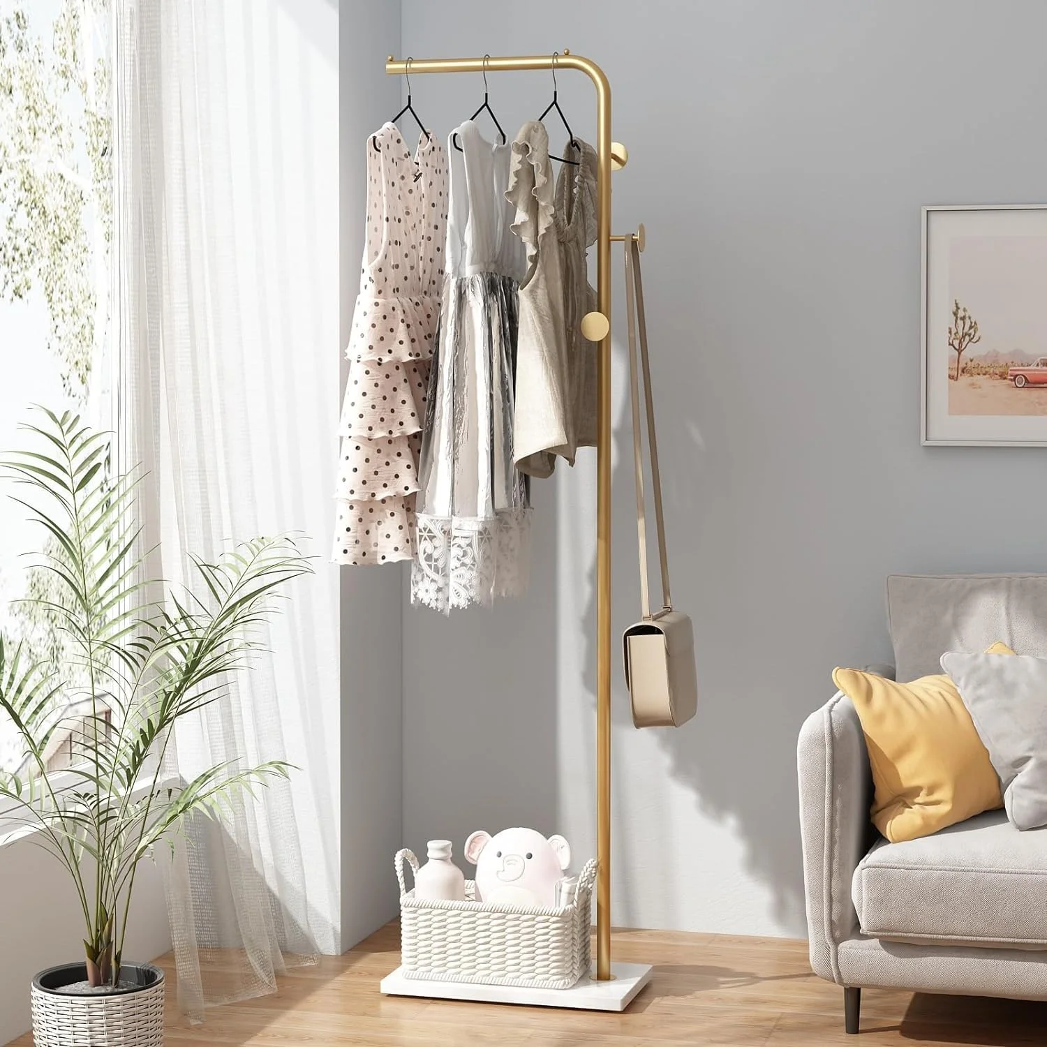 جالباسی فلزی ایستاده AIRFULAE با پایه سنگ مرمر طبیعی، ارتفاع 170 سانتی متر، مناسب برای ورودی منزل، اتاق خواب، هتل، دارای 3 آویز، مناسب برای آویزان کردن کت، کلاه، شال، لباس و کیف دستی جالباسی فلزی ایستاده AIRFULAE با پایه سنگ مرمر طبیعی، ارتفاع 170 سانتی متر، مناسب برای ورودی منزل، اتاق خواب، هتل، دارای 3 آویز، مناسب برای آویزان کردن کت، کلاه، شال، لباس و کیف دستی