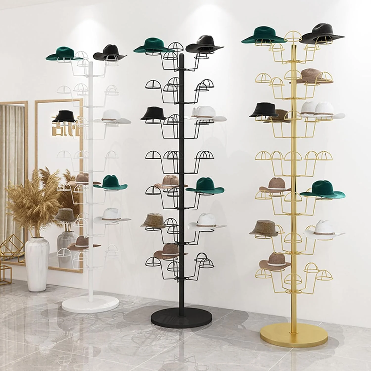 استند فلزی کلاه برای کلاههای بیسبال، سازماندهنده و نمایشگر کلاه برای مراکز خرید/فروشگاههای پوشاک/غرفهها/فروشگاههای خردهفروشی، استند نمایش کلاه برای کودکان و بزرگسالان استند فلزی کلاه برای کلاههای بیسبال، سازماندهنده و نمایشگر کلاه برای مراکز خرید/فروشگاههای پوشاک/غرفهها/فروشگاههای خردهفروشی، استند نمایش کلاه برای کودکان و بزرگسالان