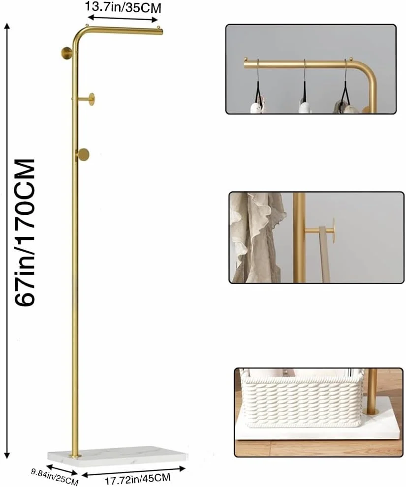 رخت آویز فلزی ایستاده Beauenty، رخت آویز ایستاده با پایه سنگین، درخت رخت آویز مدرن با میله متقاطع و 3 قلاب، برای لباس ورودی، اتاق خواب، اتاق نشیمن، دفتر، کلاه، روسری، لباس و کیف دستی رخت آویز فلزی ایستاده Beauenty، رخت آویز ایستاده با پایه سنگین، درخت رخت آویز مدرن با میله متقاطع و 3 قلاب، برای لباس ورودی، اتاق خواب، اتاق نشیمن، دفتر، کلاه، روسری، لباس و کیف دستی