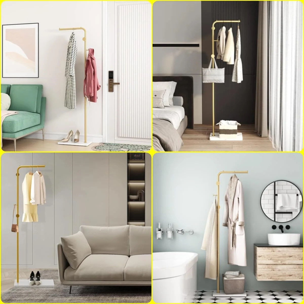 رخت آویز فلزی ایستاده Beauenty، رخت آویز ایستاده با پایه سنگین، درخت رخت آویز مدرن با میله متقاطع و 3 قلاب، برای لباس ورودی، اتاق خواب، اتاق نشیمن، دفتر، کلاه، روسری، لباس و کیف دستی رخت آویز فلزی ایستاده Beauenty، رخت آویز ایستاده با پایه سنگین، درخت رخت آویز مدرن با میله متقاطع و 3 قلاب، برای لباس ورودی، اتاق خواب، اتاق نشیمن، دفتر، کلاه، روسری، لباس و کیف دستی