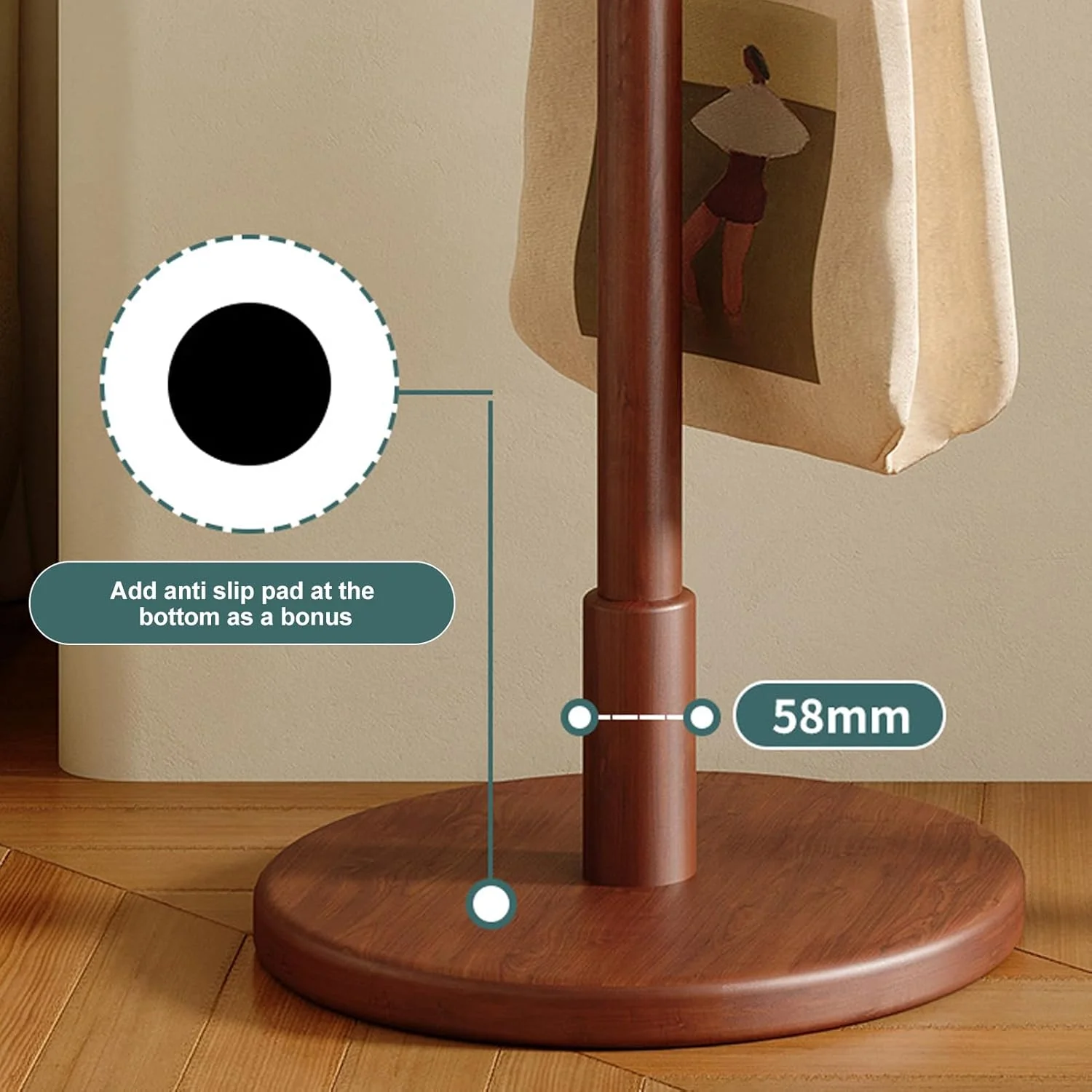 چوب لباسی ایستاده چوبی Beauenty با 8 آویز، پایه چوب لباسی درختی با پایه گرد، آویز لباس برای کیف، لباس، اتاق خواب، اتاق نشیمن، ورودی، کنار تخت (گردویی) چوب لباسی ایستاده چوبی Beauenty با 8 آویز، پایه چوب لباسی درختی با پایه گرد، آویز لباس برای کیف، لباس، اتاق خواب، اتاق نشیمن، ورودی، کنار تخت (گردویی)