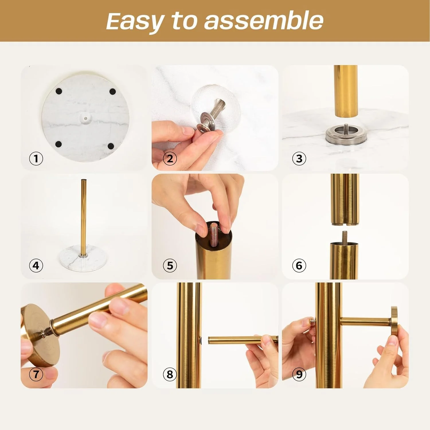 رخت آویز ایستاده 3Clock با سبد ذخیره سازی، رخت آویز فلزی ایستاده با قلاب، قفسه رخت آویز کاکتوسی با چرخ های غلتکی برای اتاق نشیمن، بالکن، حمام، رختکن، راهرو، ورودی (سفید)