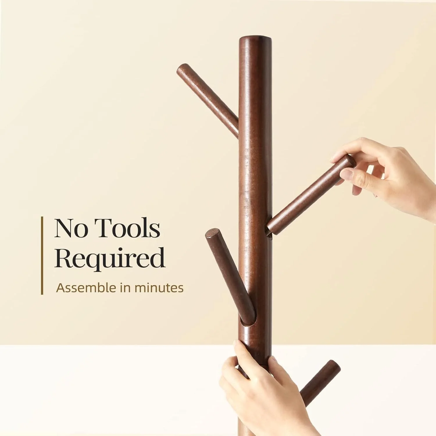 درخت آویز لباس چوبی 8 شاخه - ارتفاع قابل تنظیم (3 سایز) برای کت، کلاه و کیف | رخت آویز ایستاده محکم برای اتاق خواب، دفتر کار و ورودی | نظم دهنده قهوه ای صرفه جویی در فضا درخت آویز لباس چوبی 8 شاخه - ارتفاع قابل تنظیم (3 سایز) برای کت، کلاه و کیف | رخت آویز ایستاده محکم برای اتاق خواب، دفتر کار و ورودی | نظم دهنده قهوه ای صرفه جویی در فضا