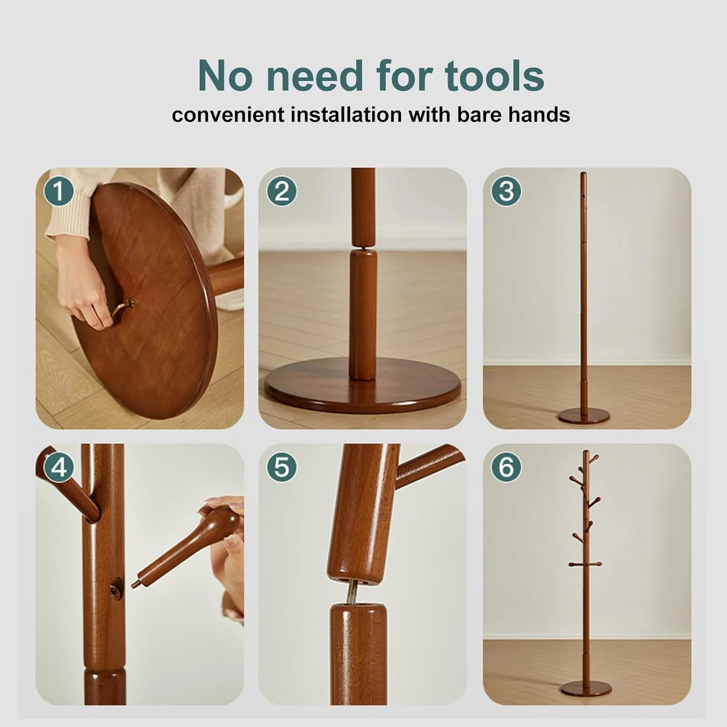 چوب لباسی ایستاده چوبی Beauenty با 8 آویز، پایه چوب لباسی درختی با پایه گرد، آویز لباس برای کیف، لباس، اتاق خواب، اتاق نشیمن، ورودی، کنار تخت (گردویی) چوب لباسی ایستاده چوبی Beauenty با 8 آویز، پایه چوب لباسی درختی با پایه گرد، آویز لباس برای کیف، لباس، اتاق خواب، اتاق نشیمن، ورودی، کنار تخت (گردویی)