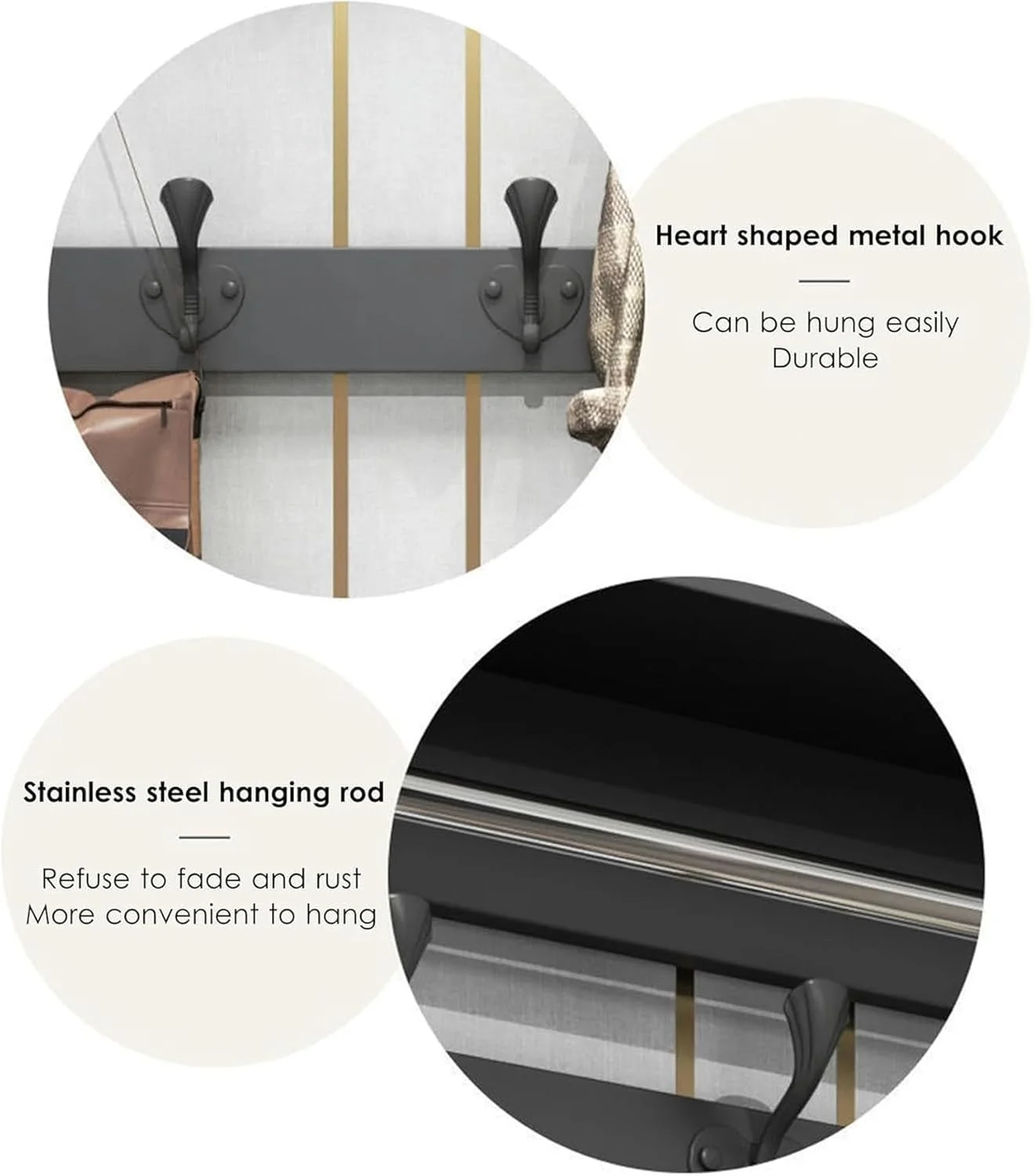 جاکفشی مدرن با 3 کشو تاشو، چوب لباسی ورودی، سازمان دهنده ذخیره سازی (D-70X17X208 سانتی متر) جاکفشی مدرن با 3 کشو تاشو، چوب لباسی ورودی، سازمان دهنده ذخیره سازی (D-70X17X208 سانتی متر)